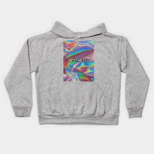 Aesthetic Glitch † Seapunk/Vaporwave VHS Ocean Design Kids Hoodie